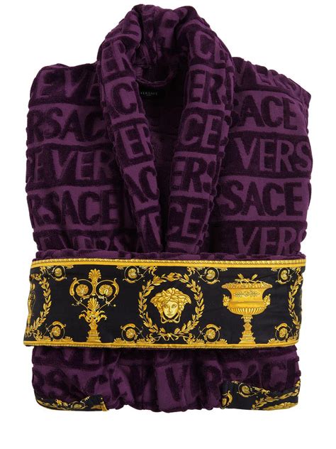 versace purple robe|multi color Versace robe.